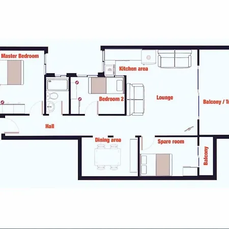 Filin 14 Spacious 3 Bedroom Heated Rooftop Pool Fast Wifi